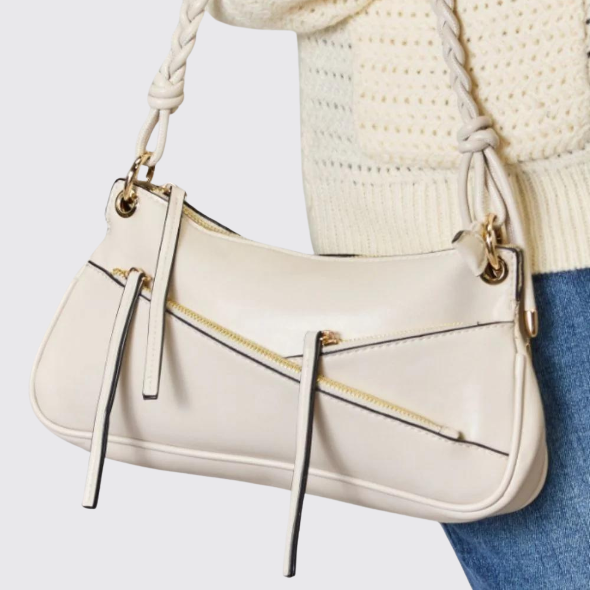 SHOMICO Braided Strap Shoulder Bag