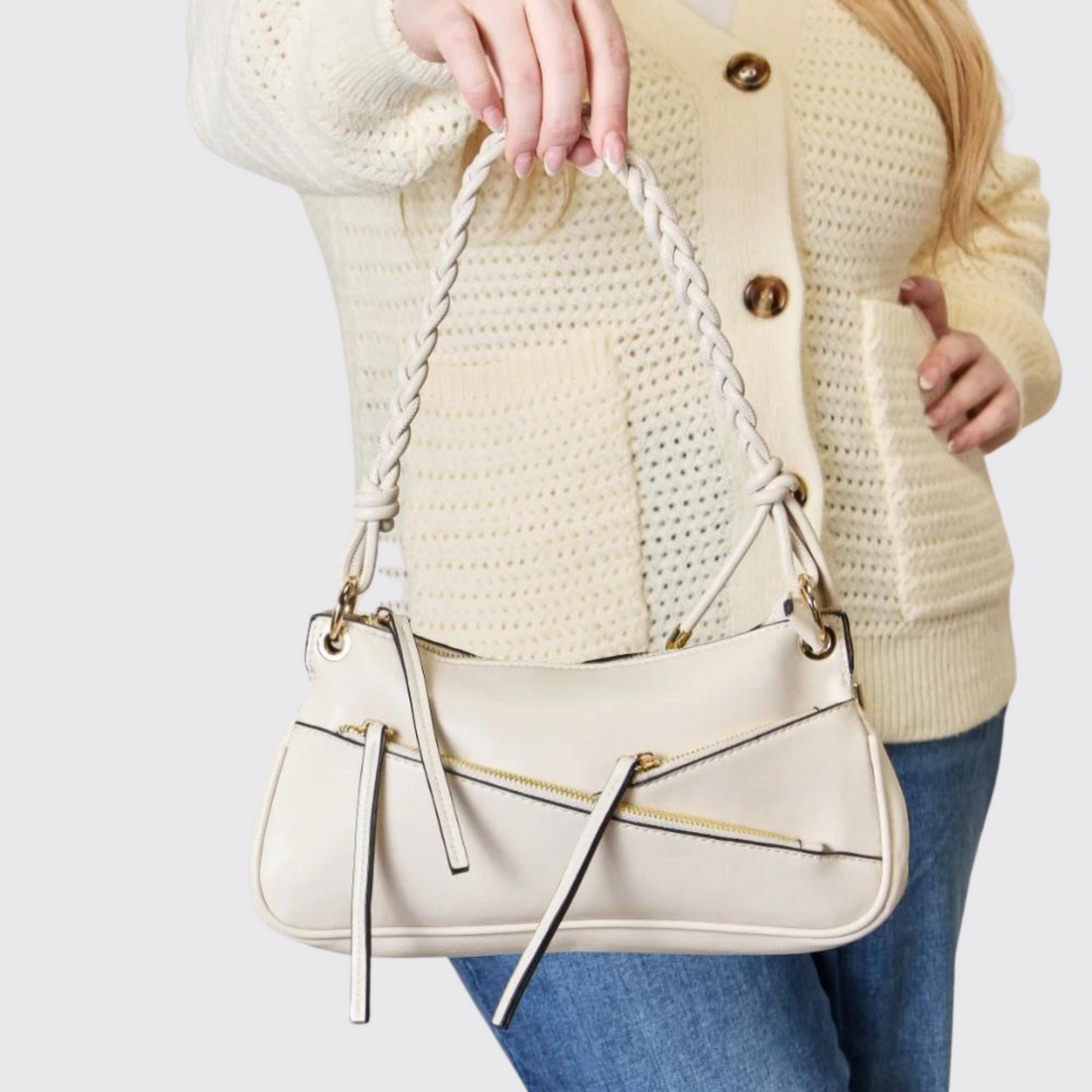 SHOMICO Braided Strap Shoulder Bag