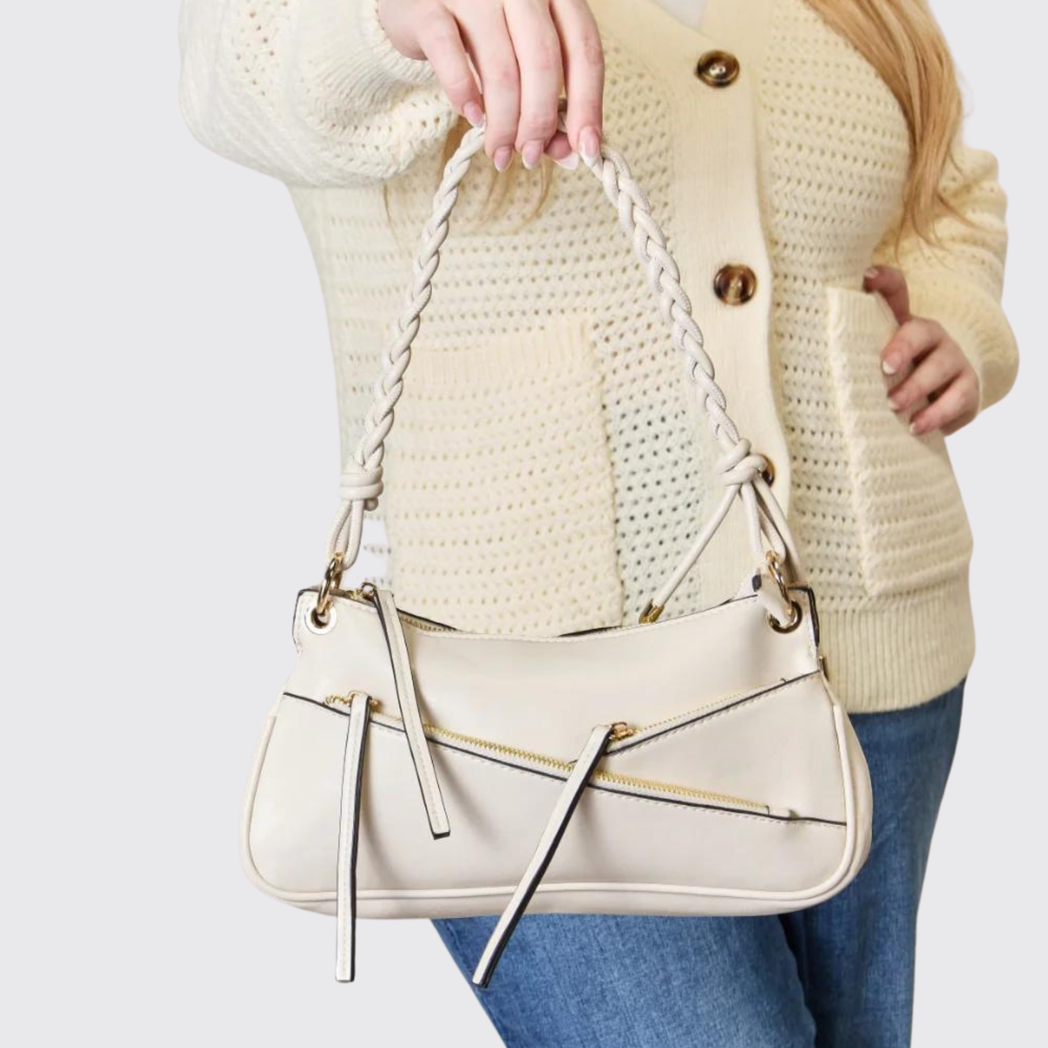 SHOMICO Braided Strap Shoulder Bag