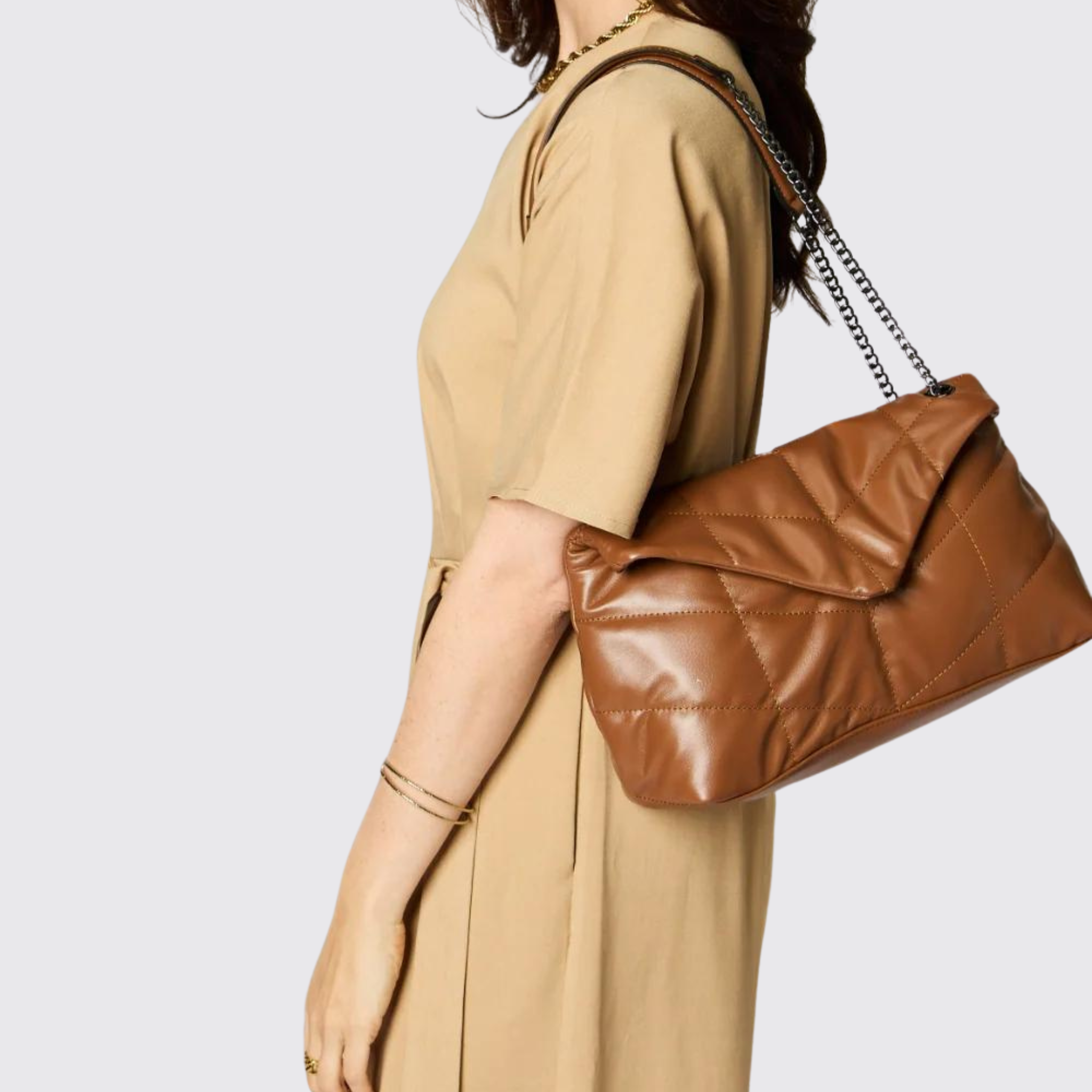 SHOMICO PU Leather Chain Handbag