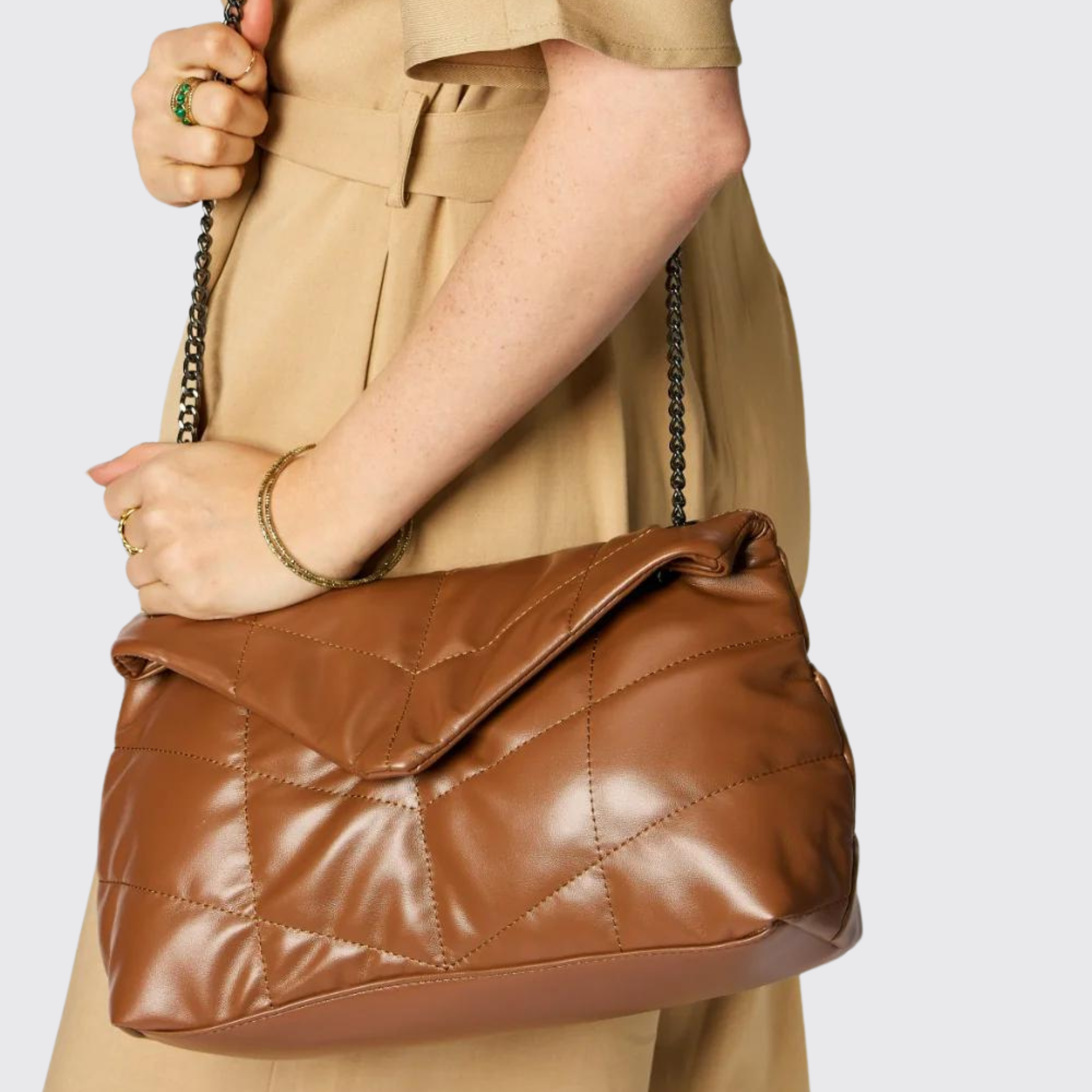 SHOMICO PU Leather Chain Handbag