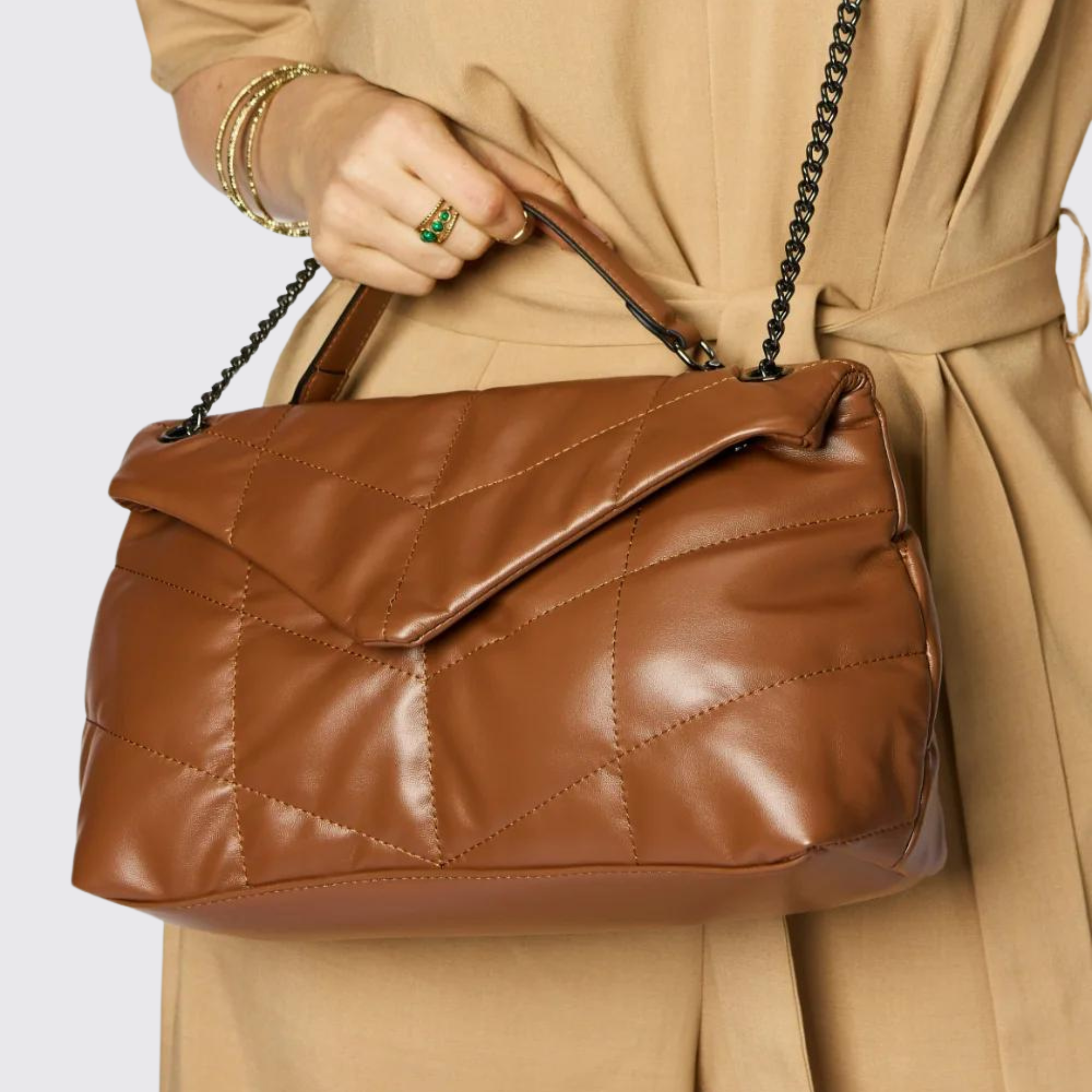 SHOMICO PU Leather Chain Handbag