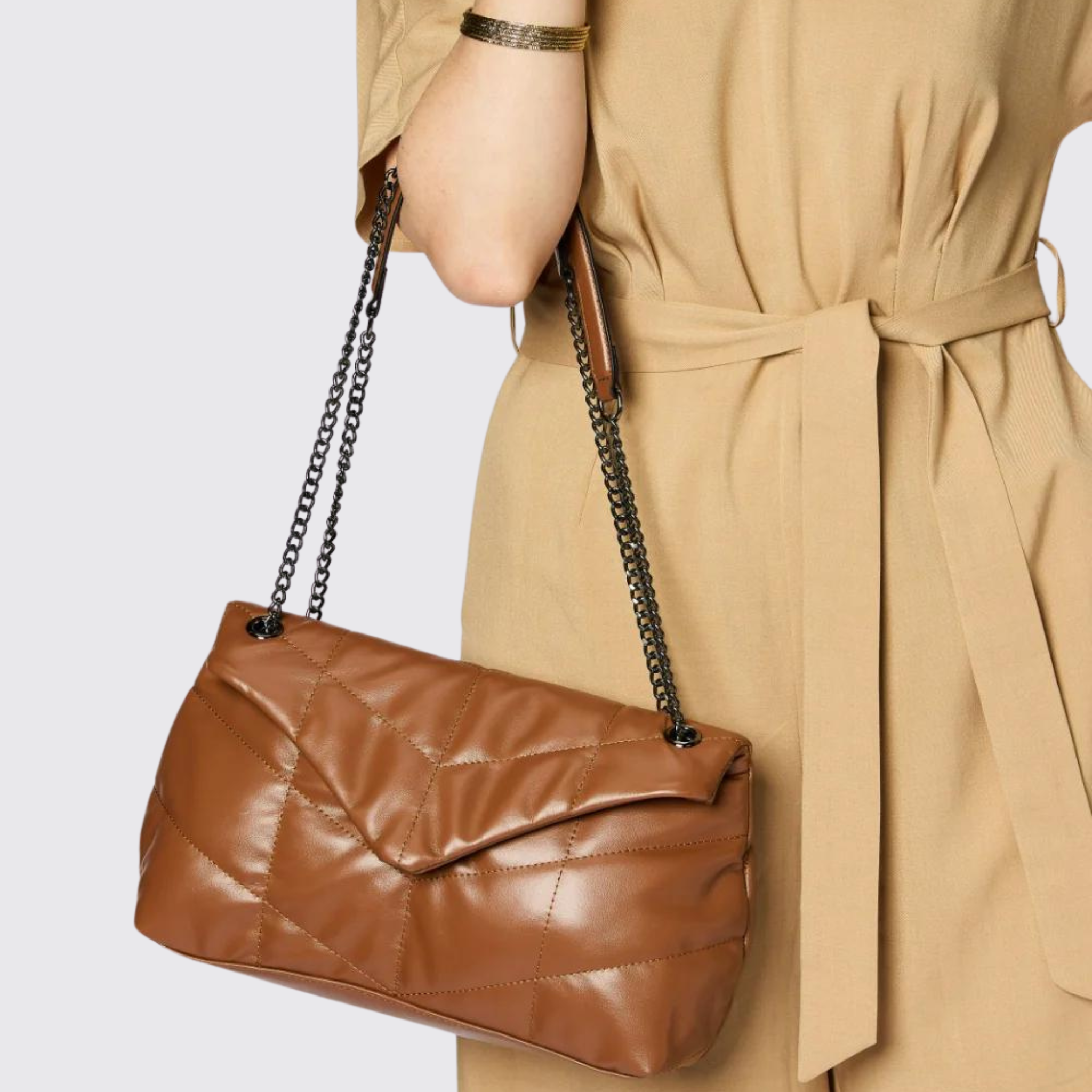 SHOMICO PU Leather Chain Handbag