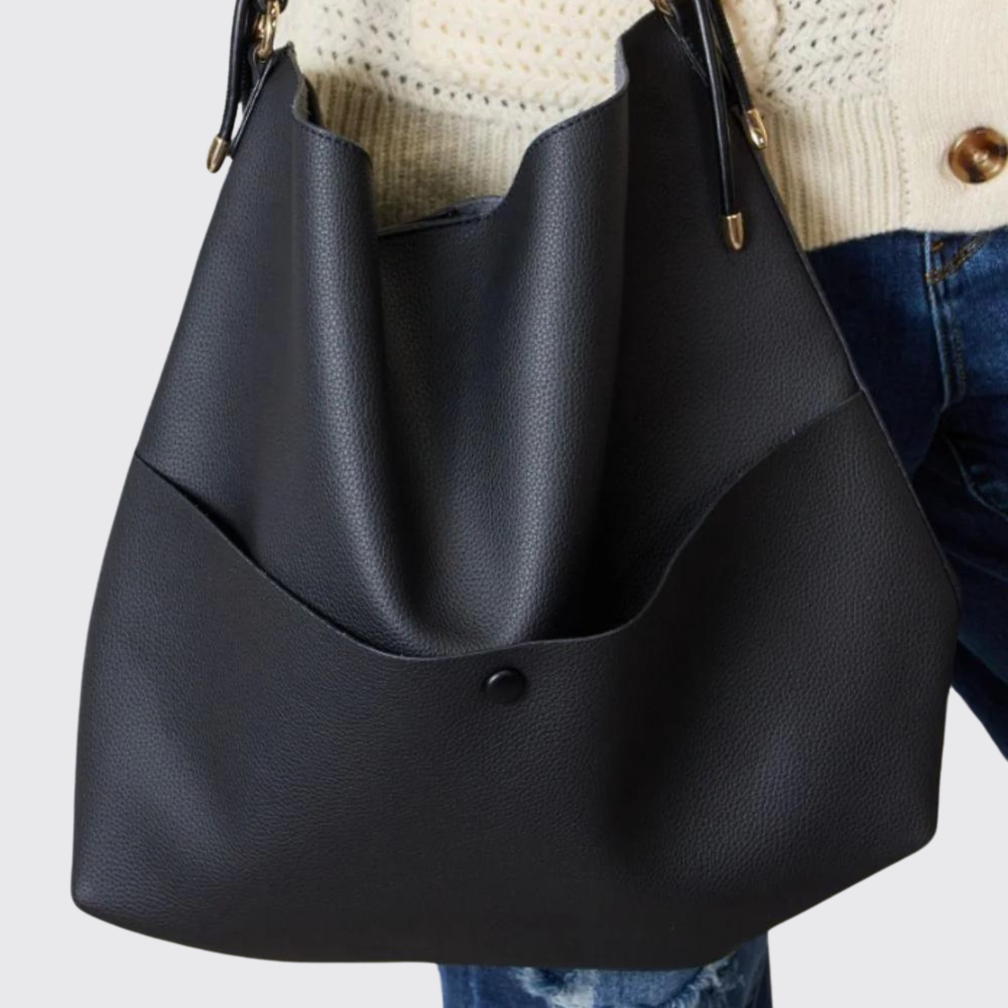 SHOMICO Vegan Leather Handbag with Pouch