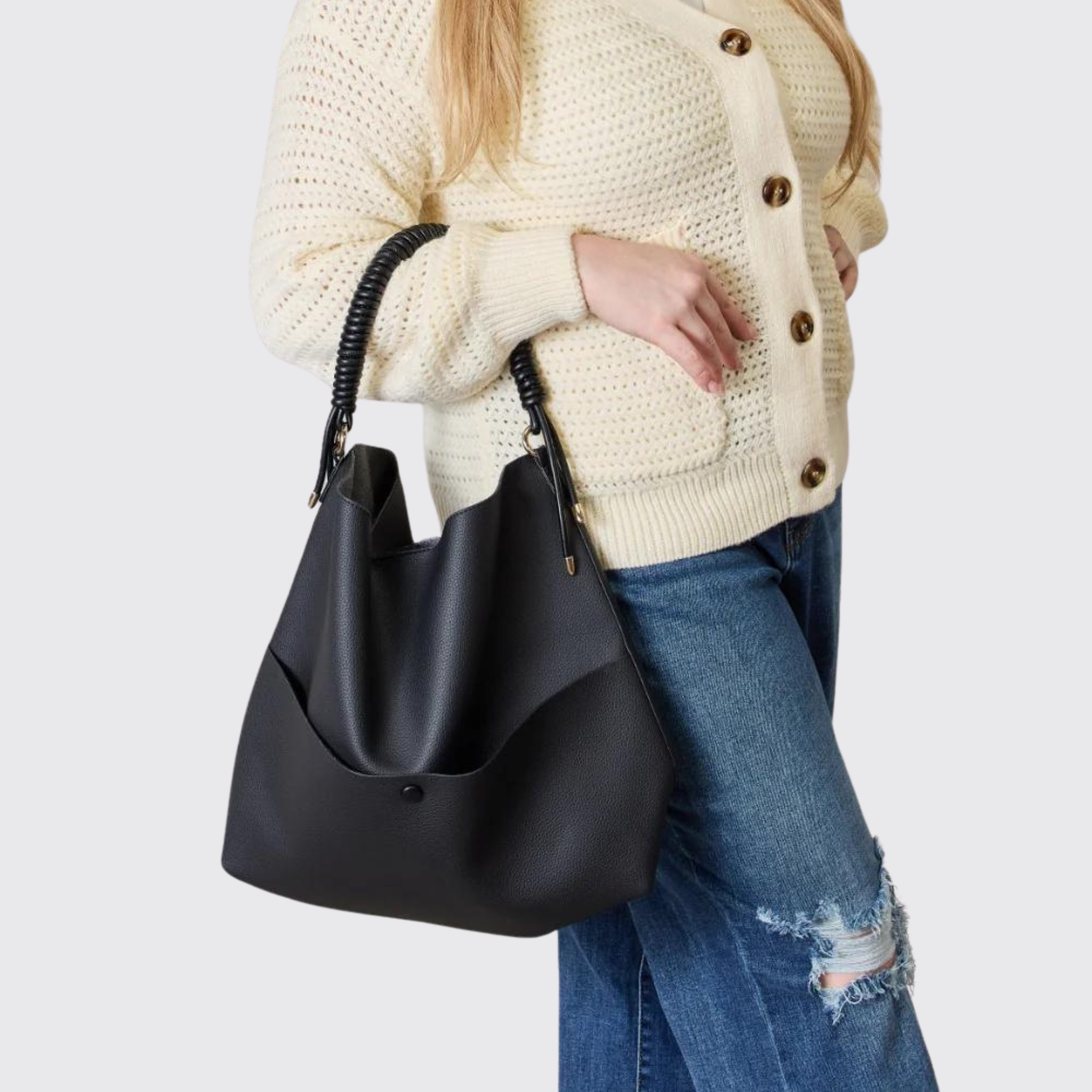 SHOMICO Vegan Leather Handbag with Pouch