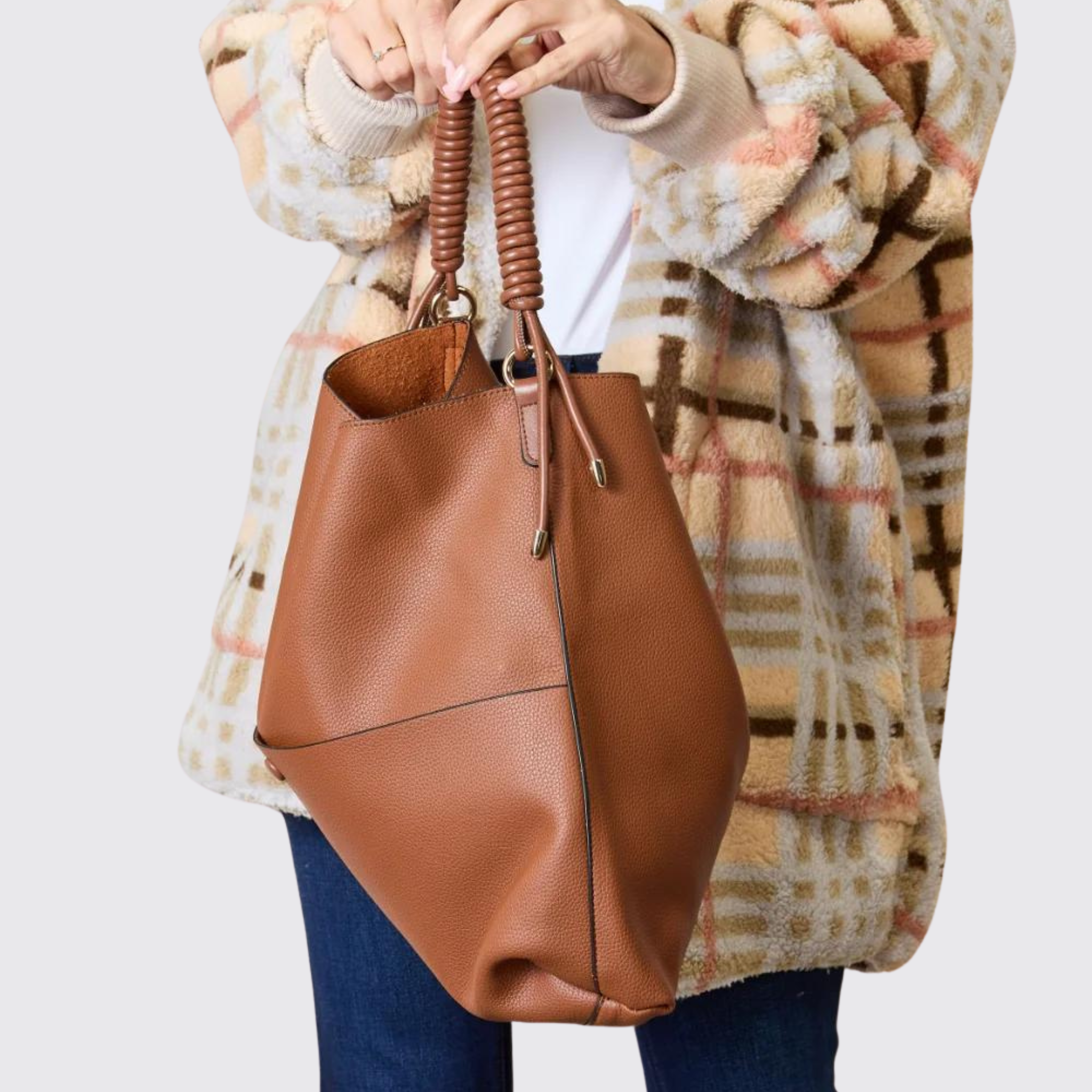 SHOMICO Vegan Leather Handbag with Pouch