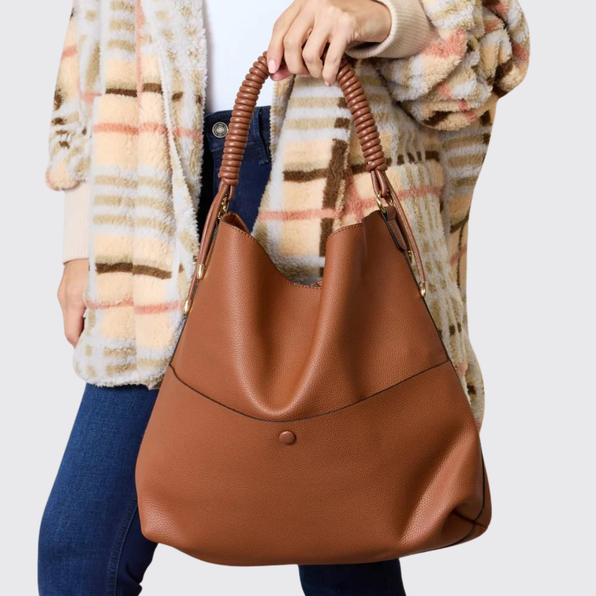 SHOMICO Vegan Leather Handbag with Pouch