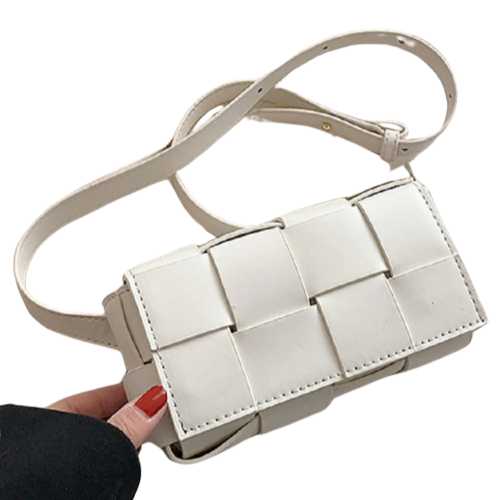 Zenana Vegan Leather Woven Crossbody Bag