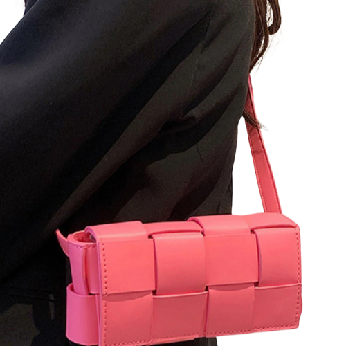 Zenana Vegan Leather Woven Crossbody Bag