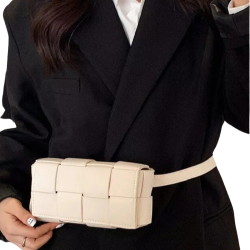 Zenana Vegan Leather Woven Crossbody Bag