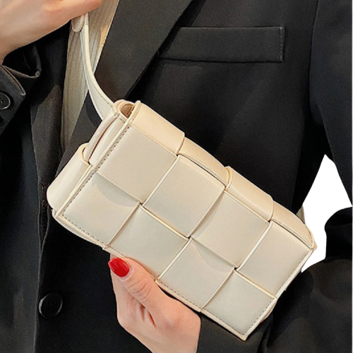 Zenana Vegan Leather Woven Crossbody Bag