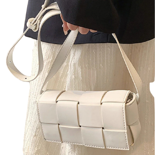 Zenana Vegan Leather Woven Crossbody Bag