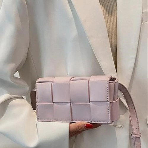 Zenana Vegan Leather Woven Crossbody Bag