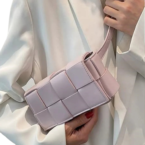 Zenana Vegan Leather Woven Crossbody Bag