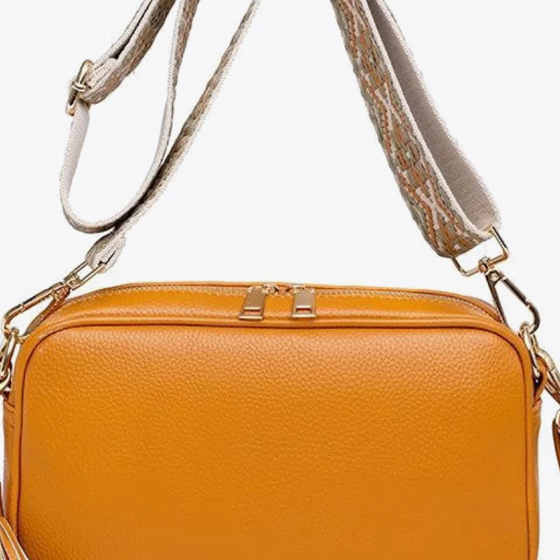 PU Leather Tassel Crossbody Bag
