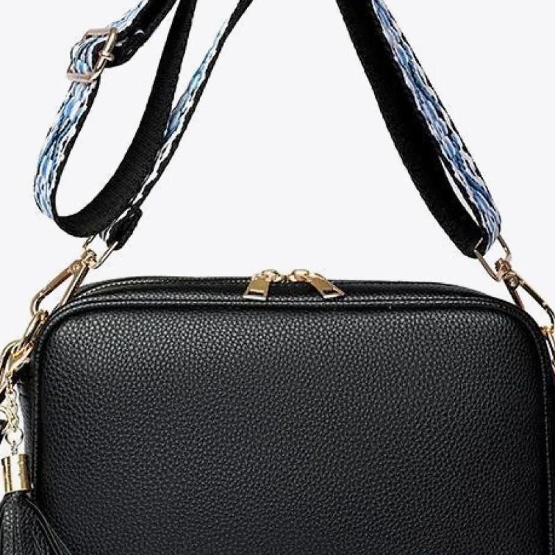 PU Leather Tassel Crossbody Bag