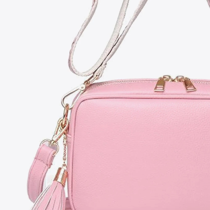 PU Leather Tassel Crossbody Bag