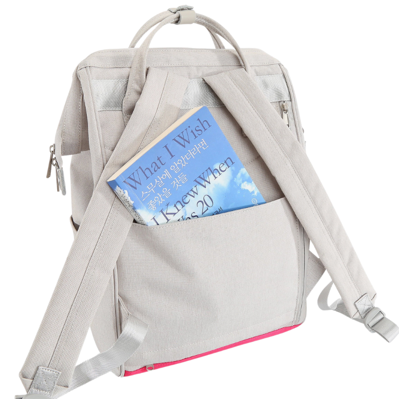 Himawari Contrast Waterproof Backpack Bag with External USB Port