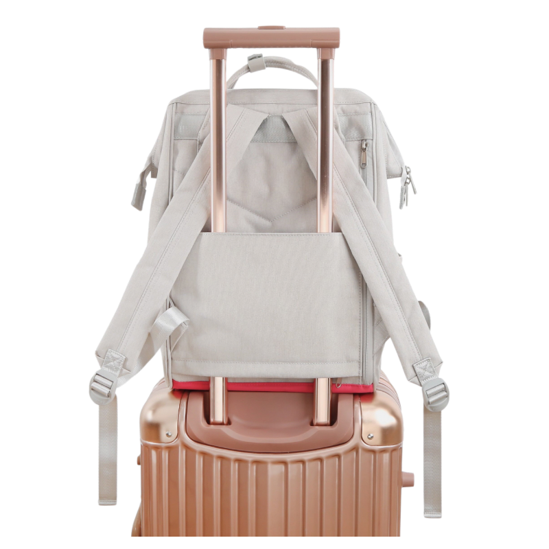 Himawari Contrast Waterproof Backpack Bag with External USB Port