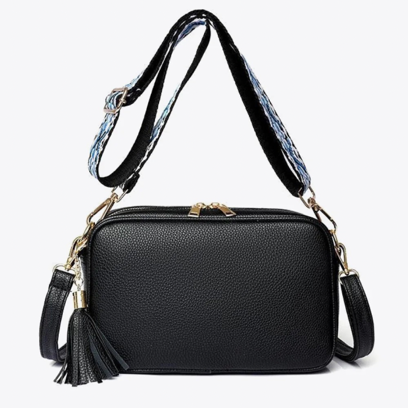 PU Leather Tassel Crossbody Bag