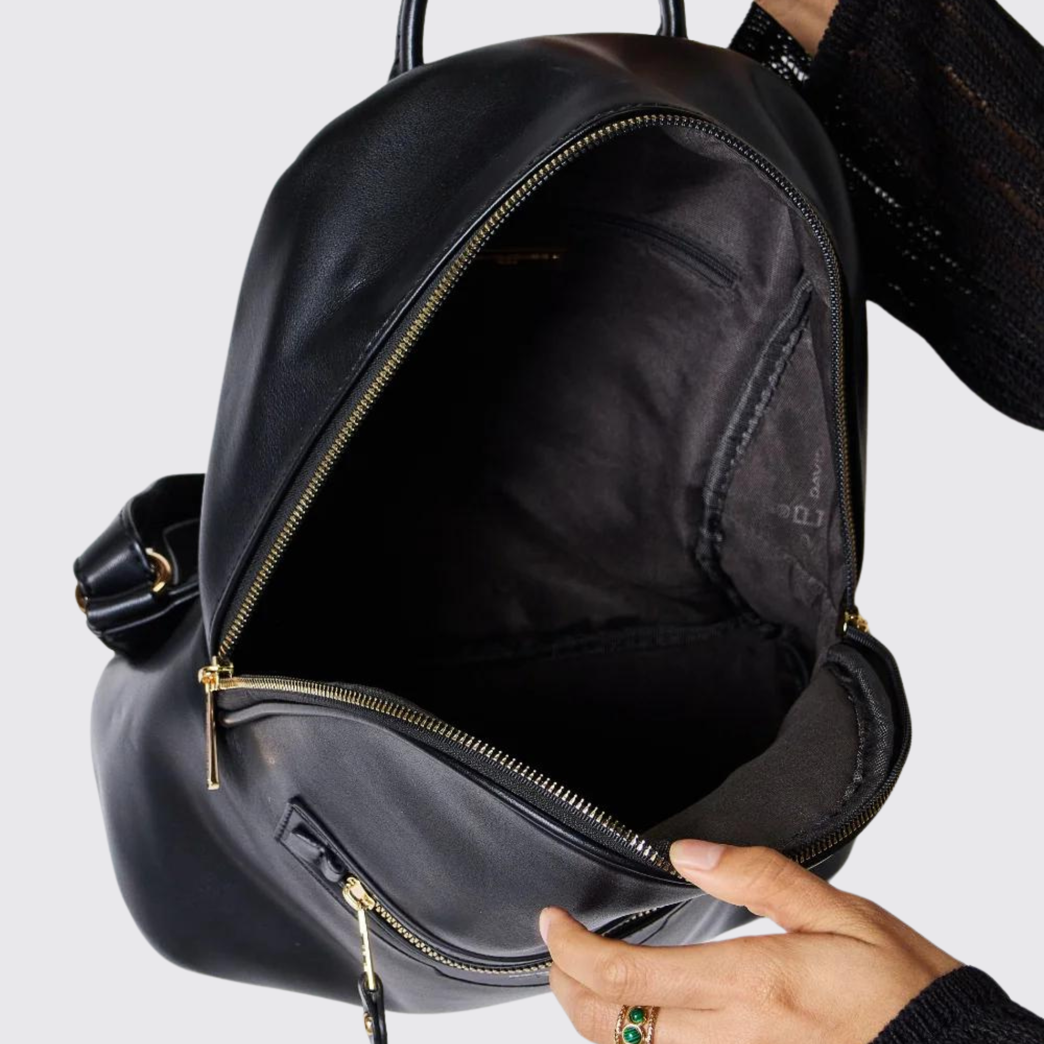 David Jones PU Leather Backpack