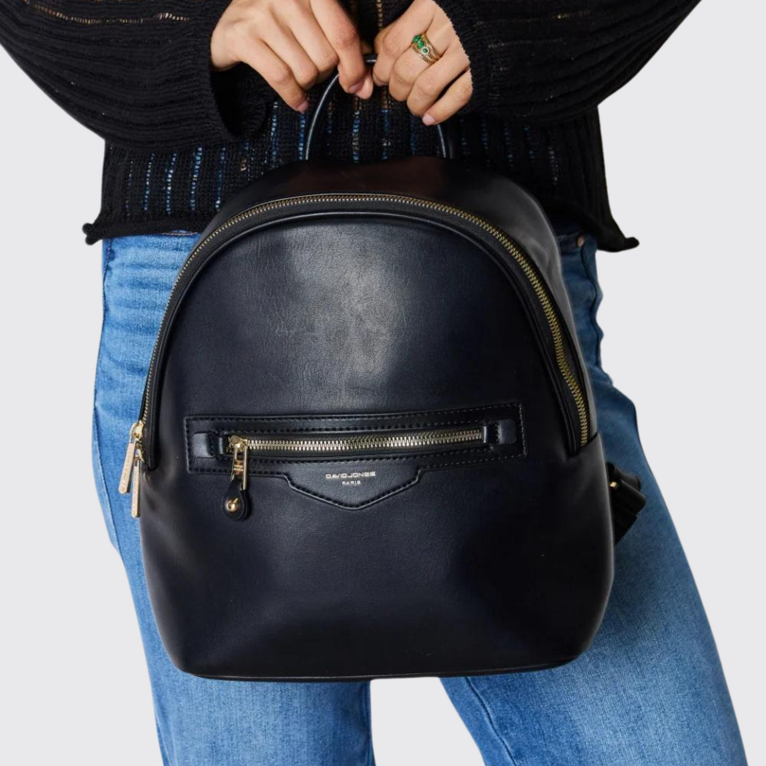 David Jones PU Leather Backpack