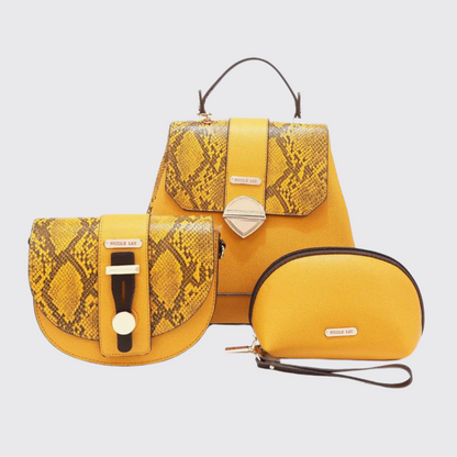 Nicole Lee USA Python 3-Piece Bag Set